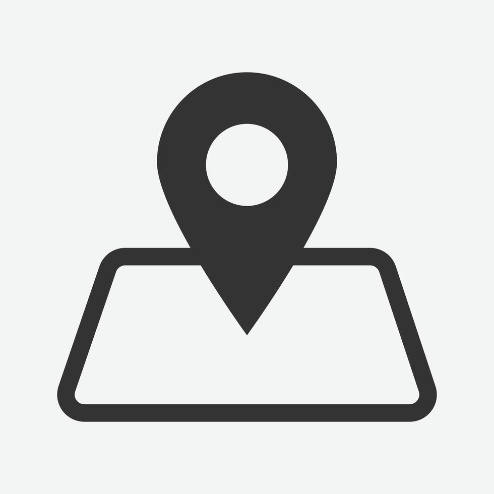 Map location icon. GPS Pin and Map Marker Icon. Map Location Symbol. Navigation and Travel. vector