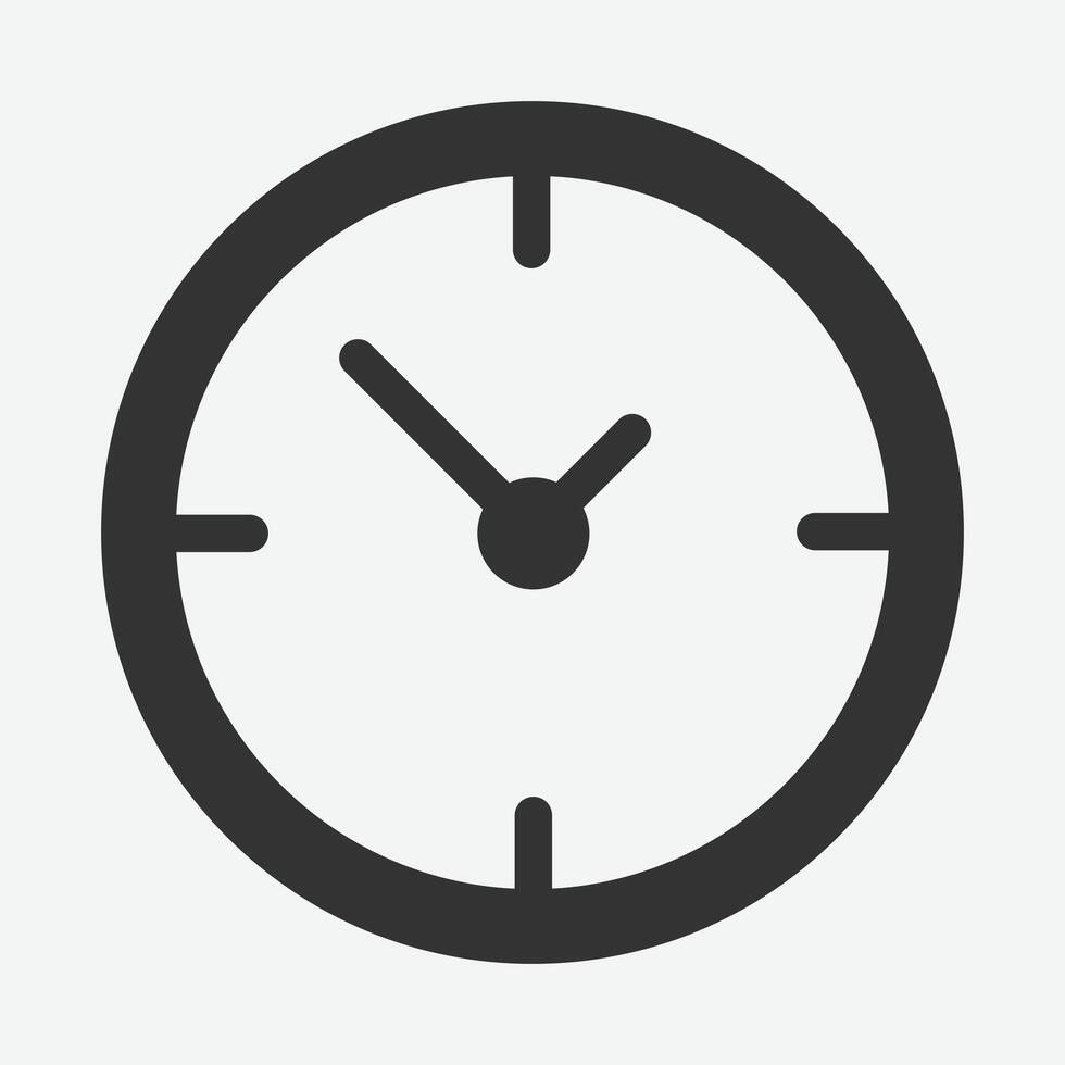 A simple clock showing the time. Simple Analog Clock Displaying Time. Clock icon. vector