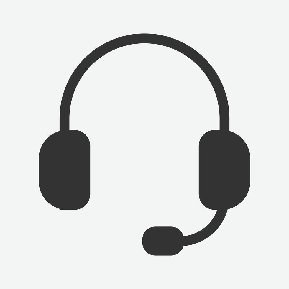 Headset icon for customer service and communication. Headset icon. Headphone icon. Customer Service icon. vector