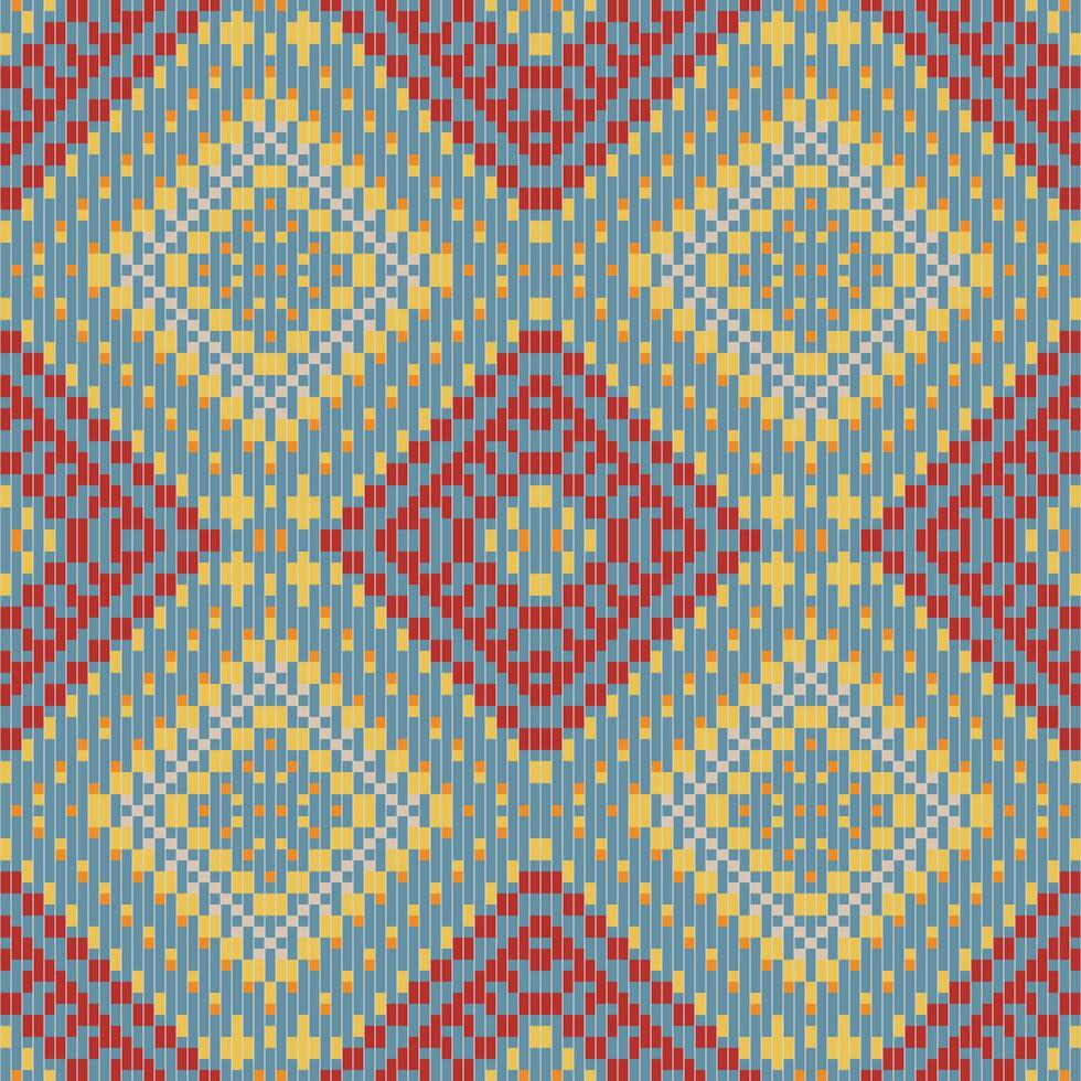 Indian Abstract Seamless Geometric Patternfolk Embroidery, Aztec Geometric Ornament Print. Design for Carpet, Wallpaper, Clothing, Wrapping, Fabric vector