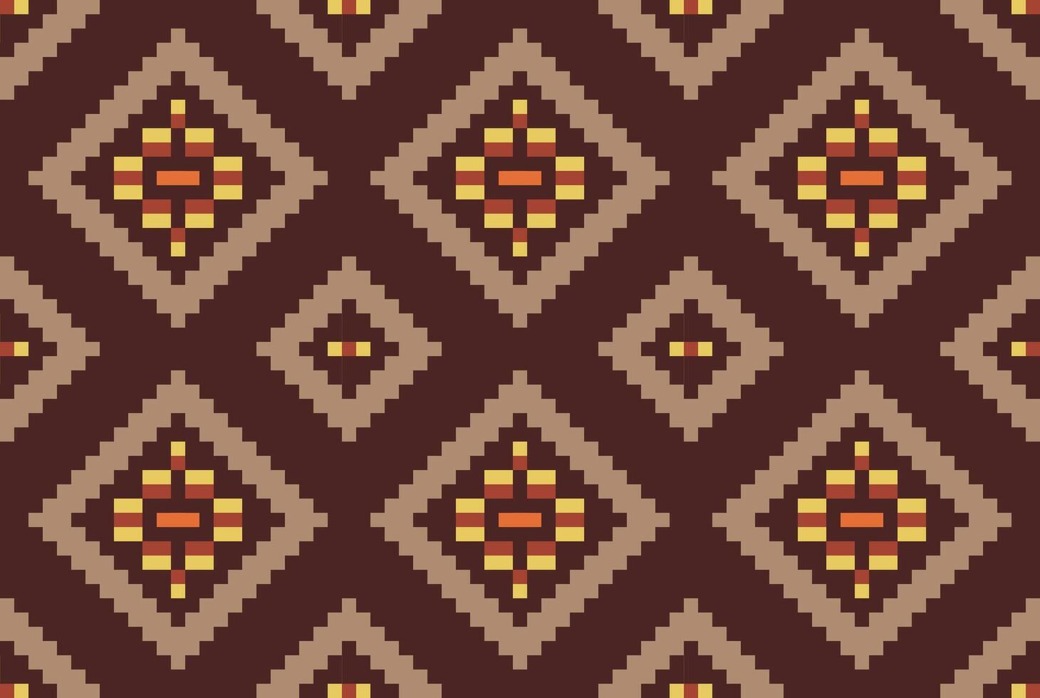 Mosaic Geometric Ethnic Patternfolk Embroidery, Aztec Geometric Ornament Print. Design for Carpet, Wallpaper, Clothing, Wrapping, Fabric vector