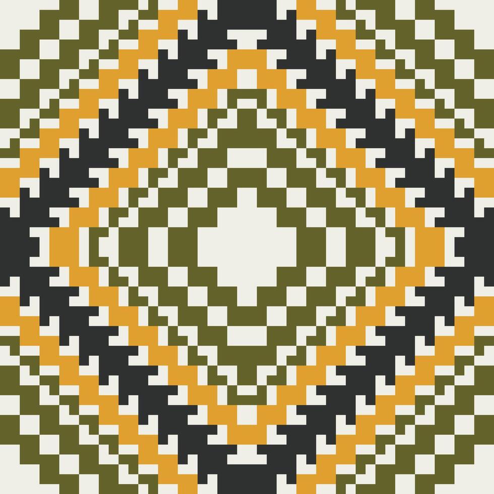 Endless Seamless Abstract Geometric Patternfolk Embroidery, Aztec Geometric Ornament Print. Design for Carpet, Wallpaper, Clothing, Wrapping, Fabric vector