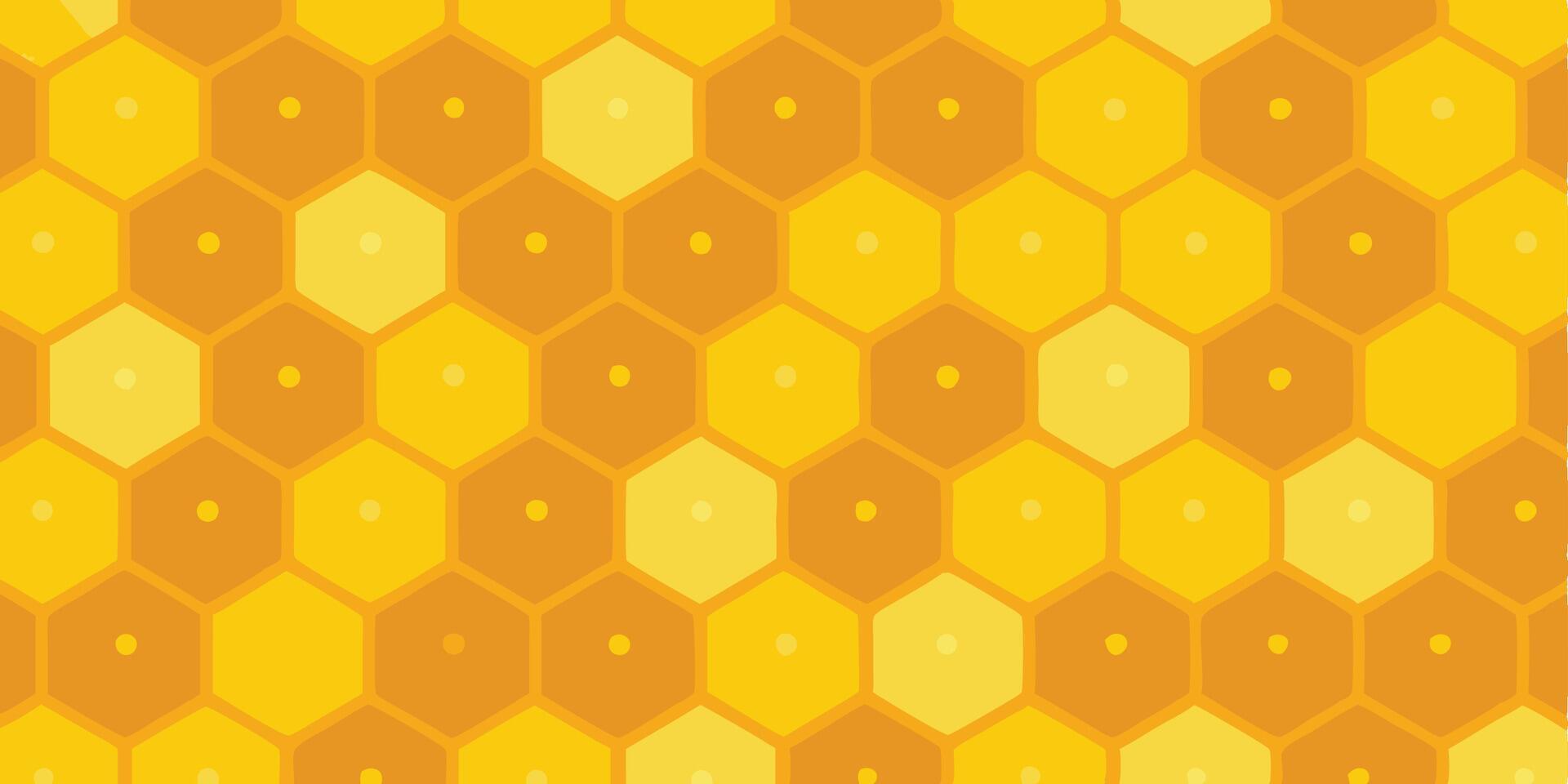 Honeycomb pattern, geometric hexagons, yellow and orange tones, bee hive texture, abstract background vector