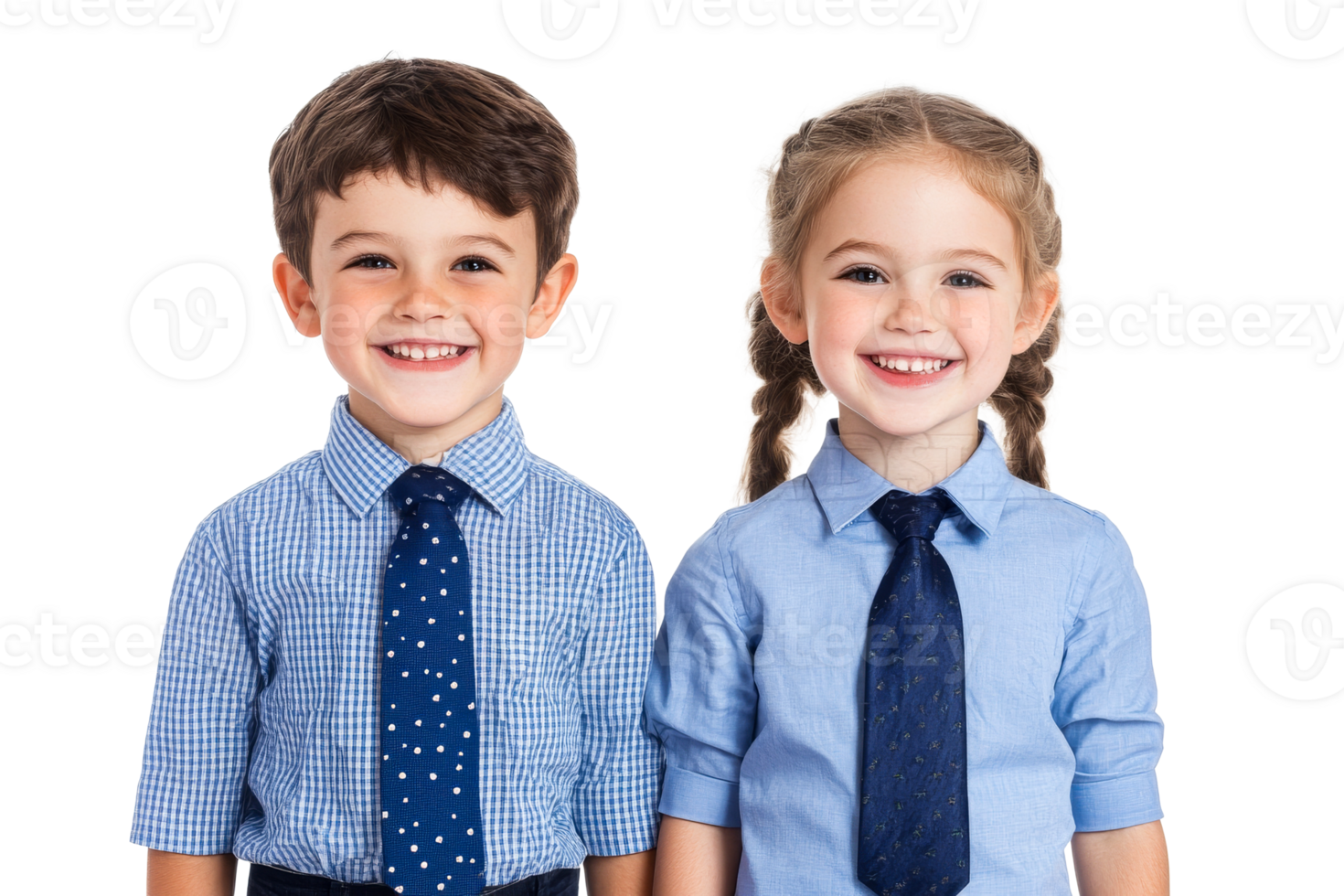Happy children dressed in formal attire for a special occasion png