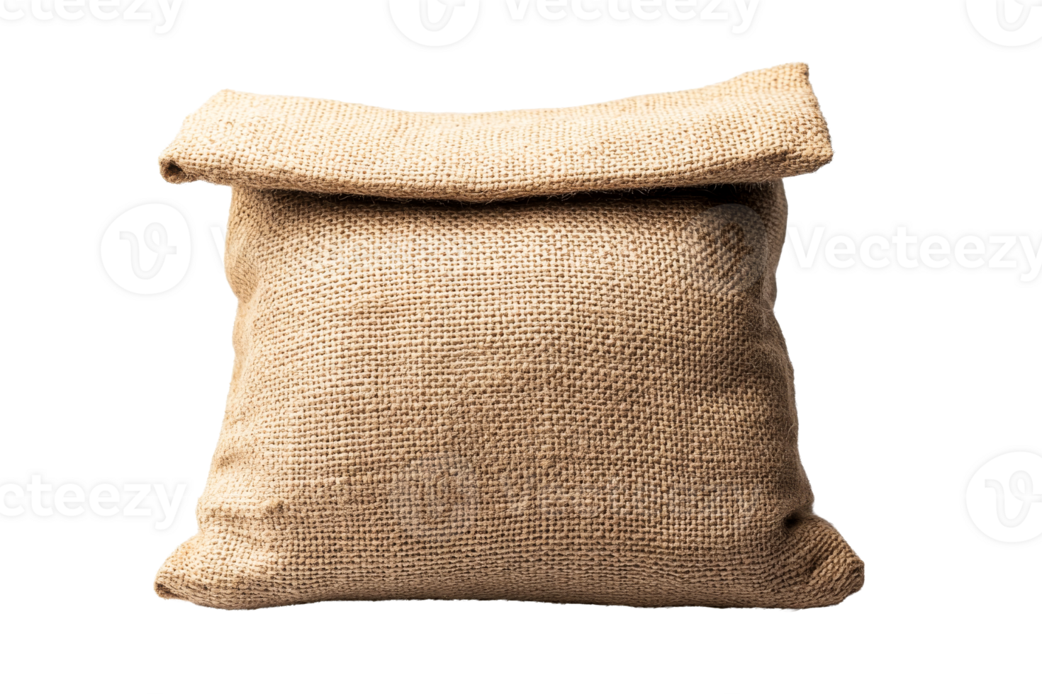 Natural burlap sack for storage and decoration purposes png