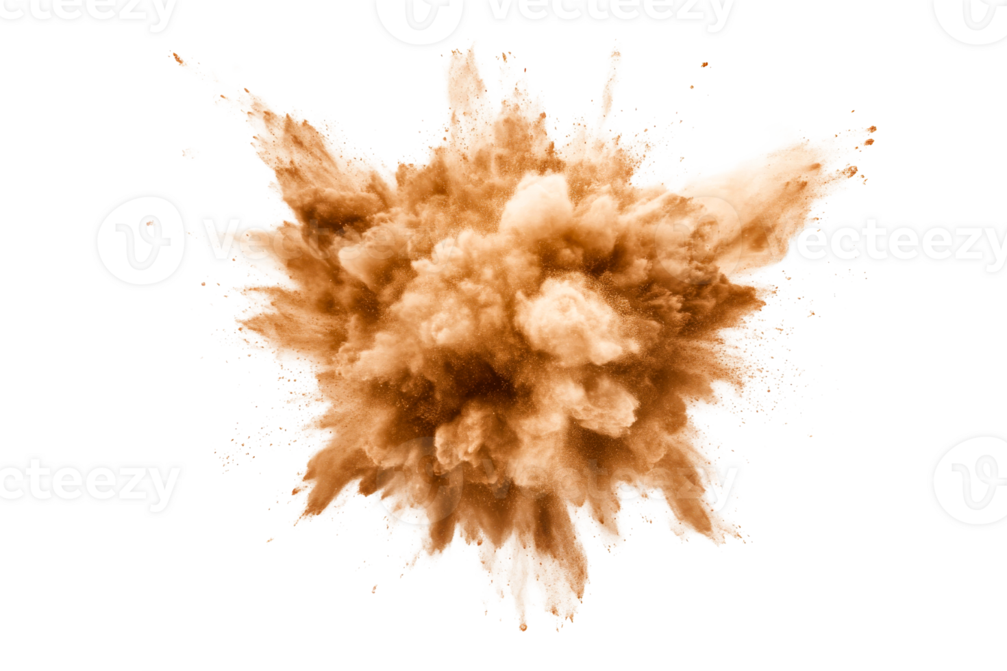 Dust explosion cloud on a transparent background png