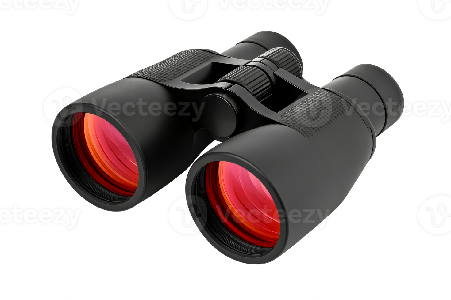 High quality binoculars with red lens for outdoor exploration png