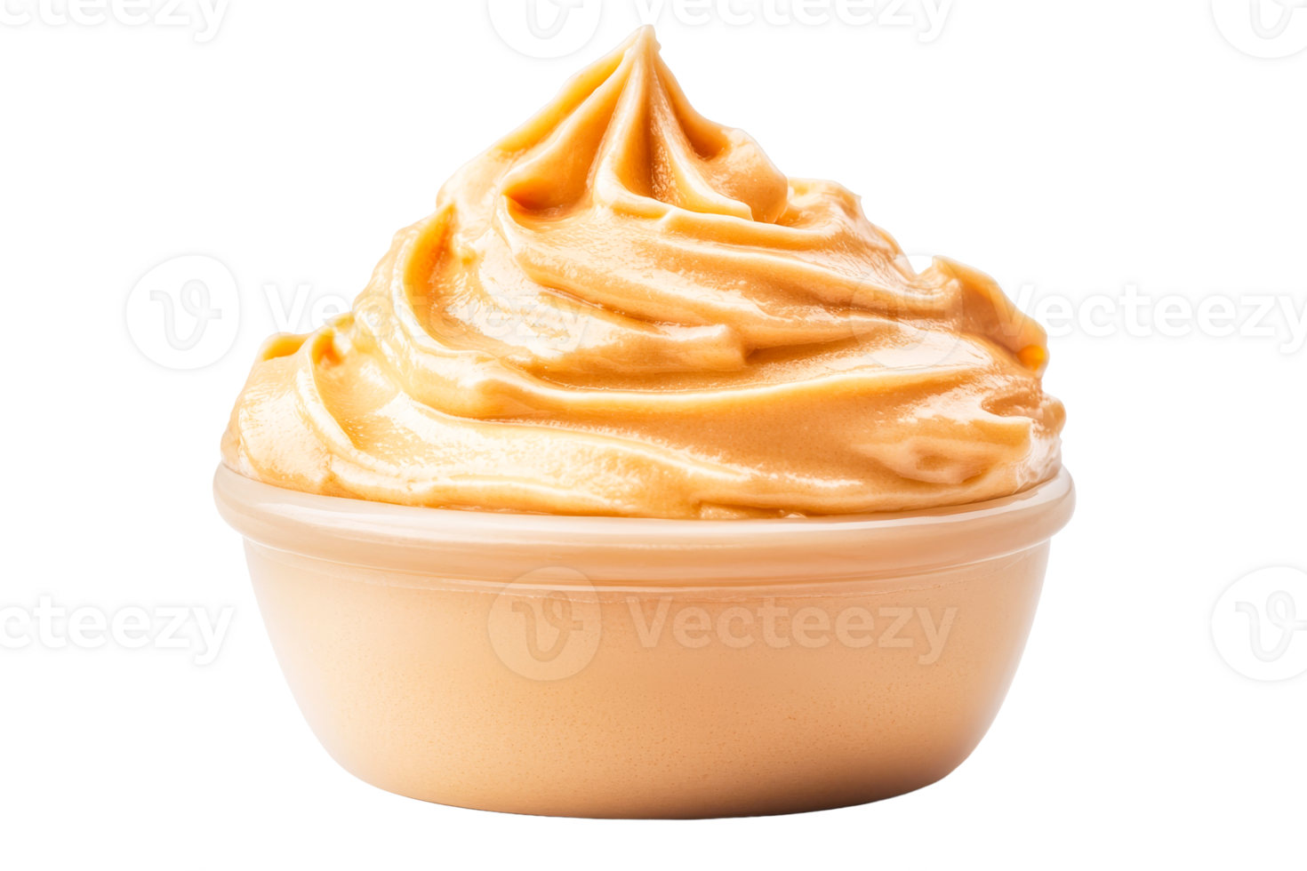 Creamy peanut butter in a bowl with a smooth texture png