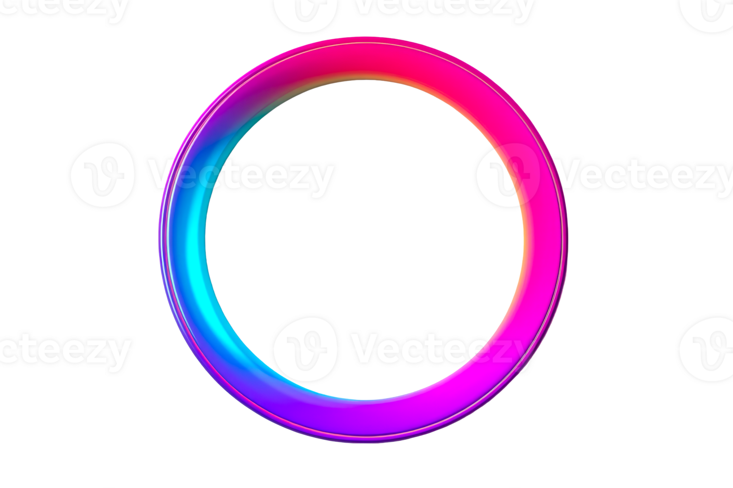 Colorful circular gradient design with smooth edges and no background png