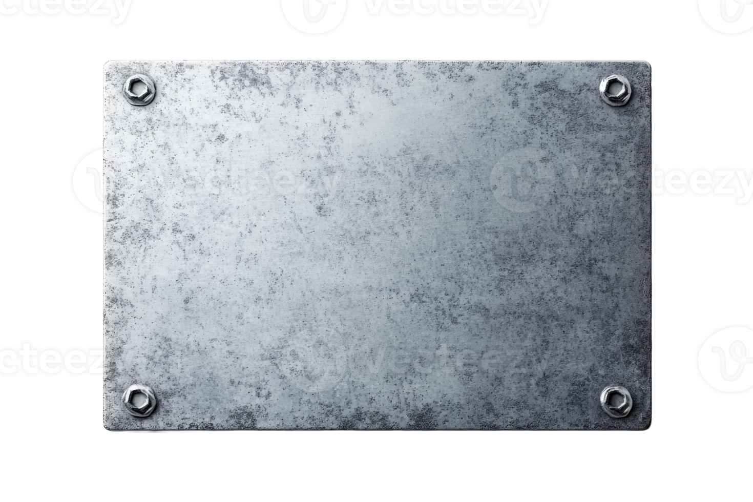 Metal plate with a smooth surface and rounded corners png