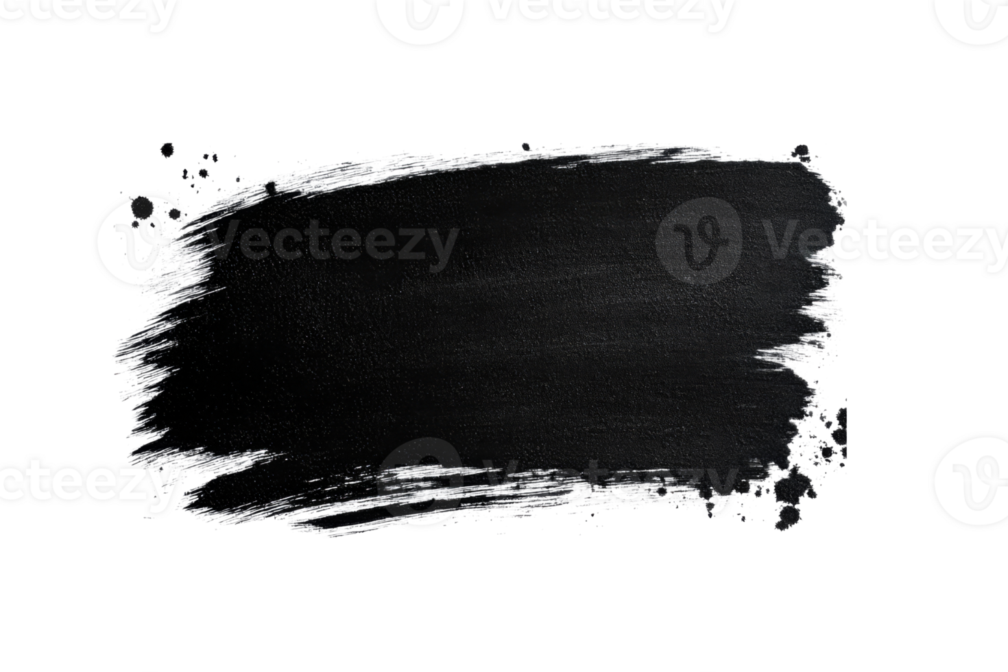 Black brush stroke with transparent background for creative projects png