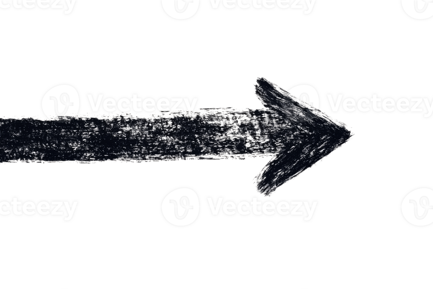 Bold black arrow pointing right on transparent background for design png