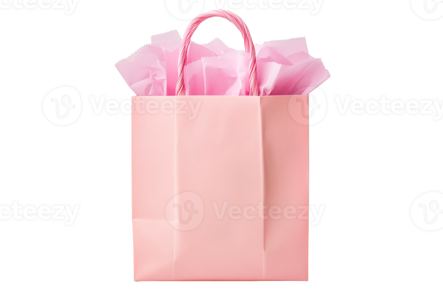 Beautiful pink gift bag with tissue paper for special occasions png