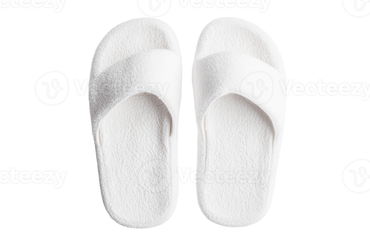 Comfortable white towels slippers for home relaxation and leisure png