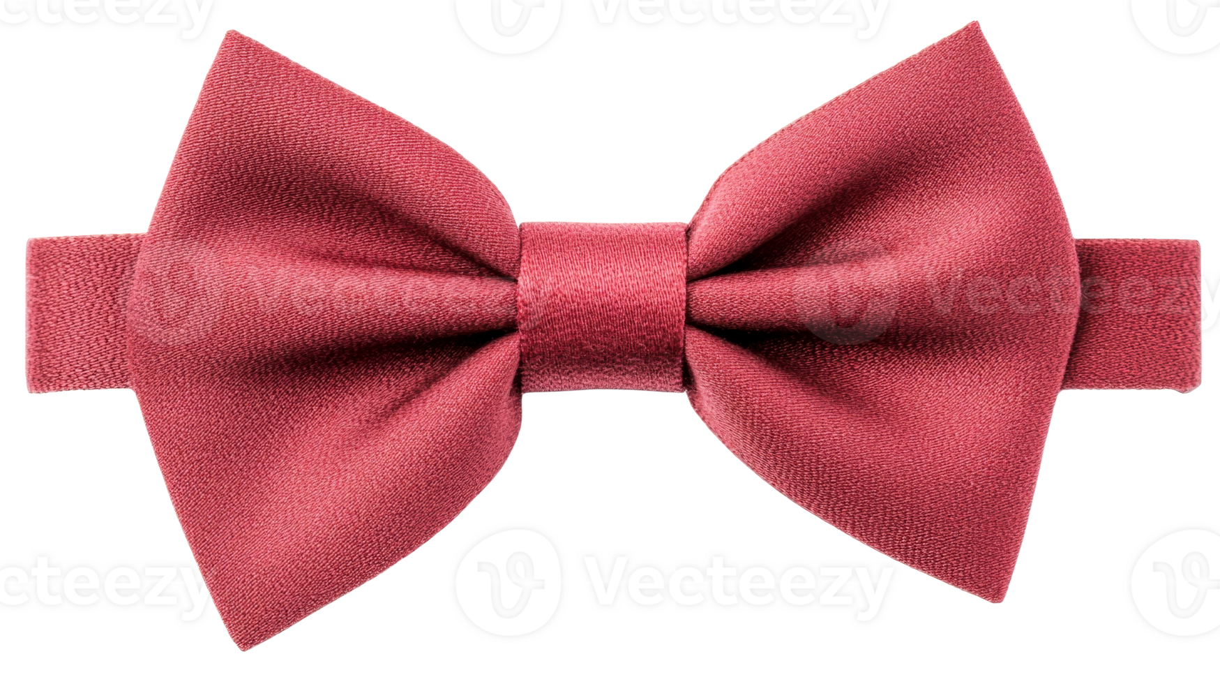 Elegant dark pink bow tie isolated on black background, cut out transparent png