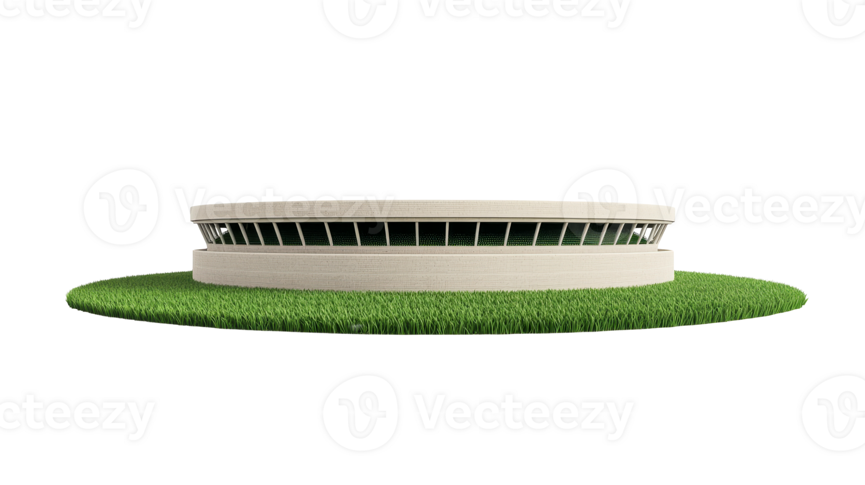 Architectural Structure on Grass Mound, Cut Out Transparent png