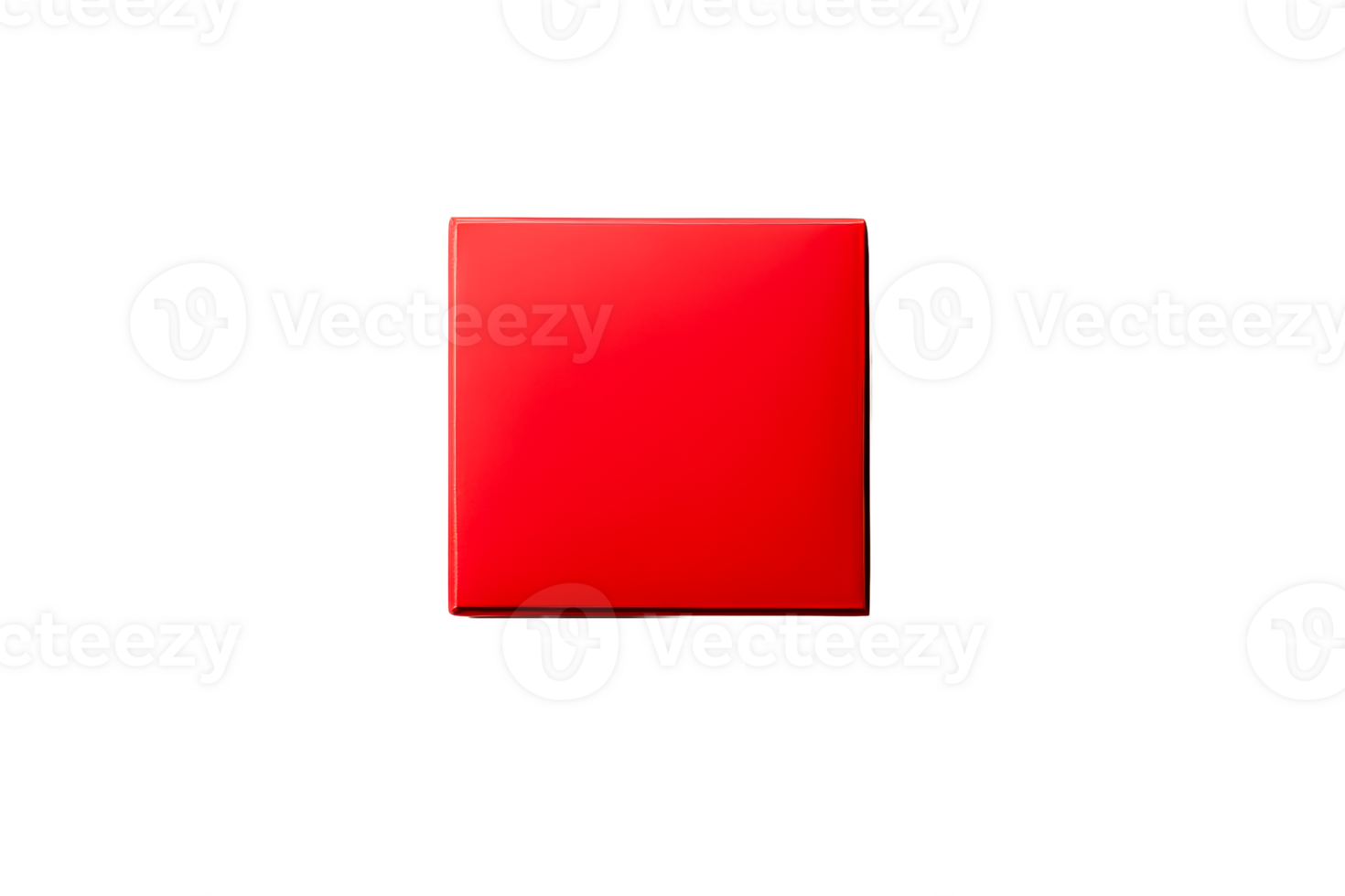 Minimalist Red Rectangle Design on Black Background, cut out transparent png