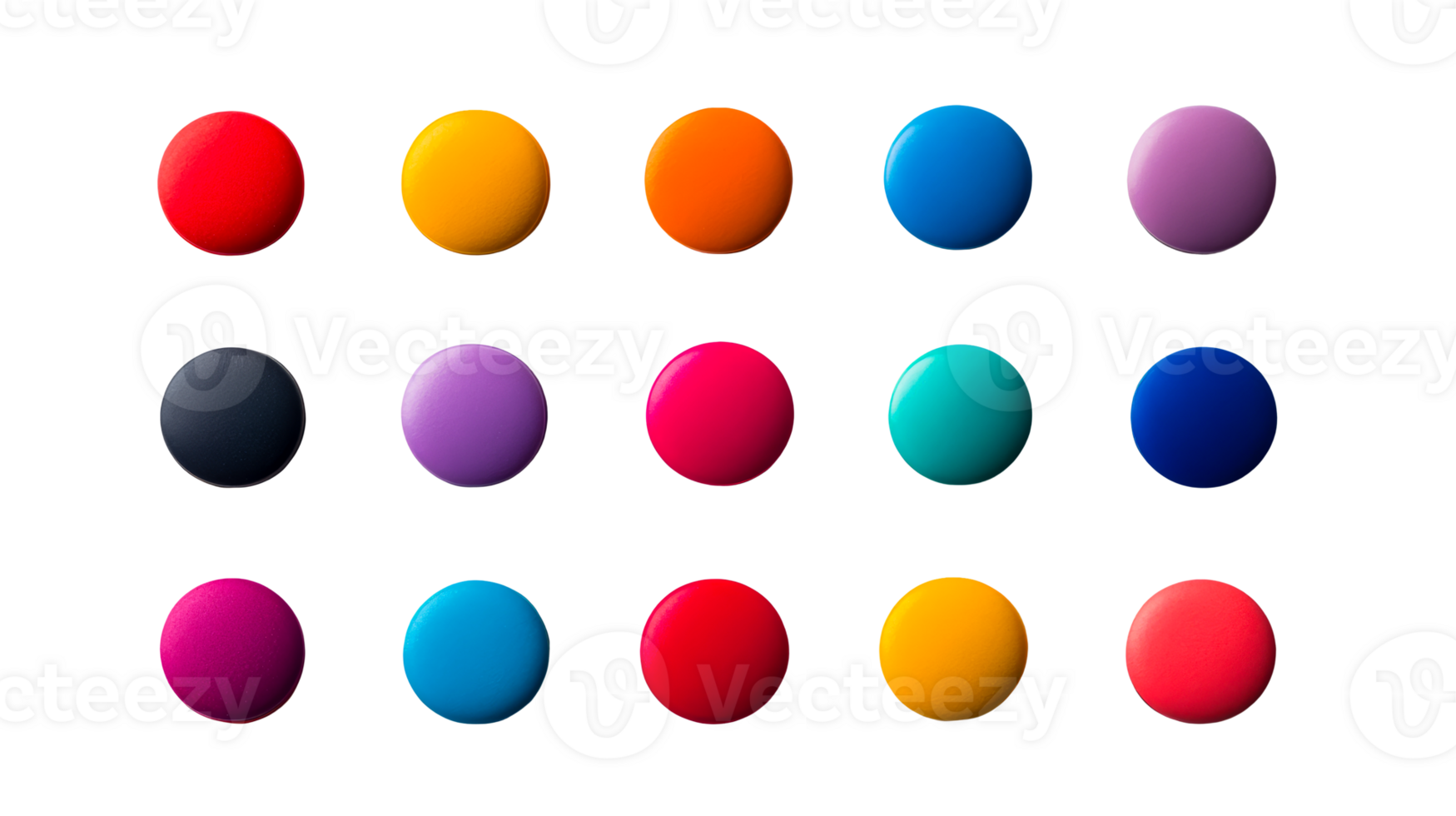 Collection of Colorful Spheres on Black Background, cut out transparent png