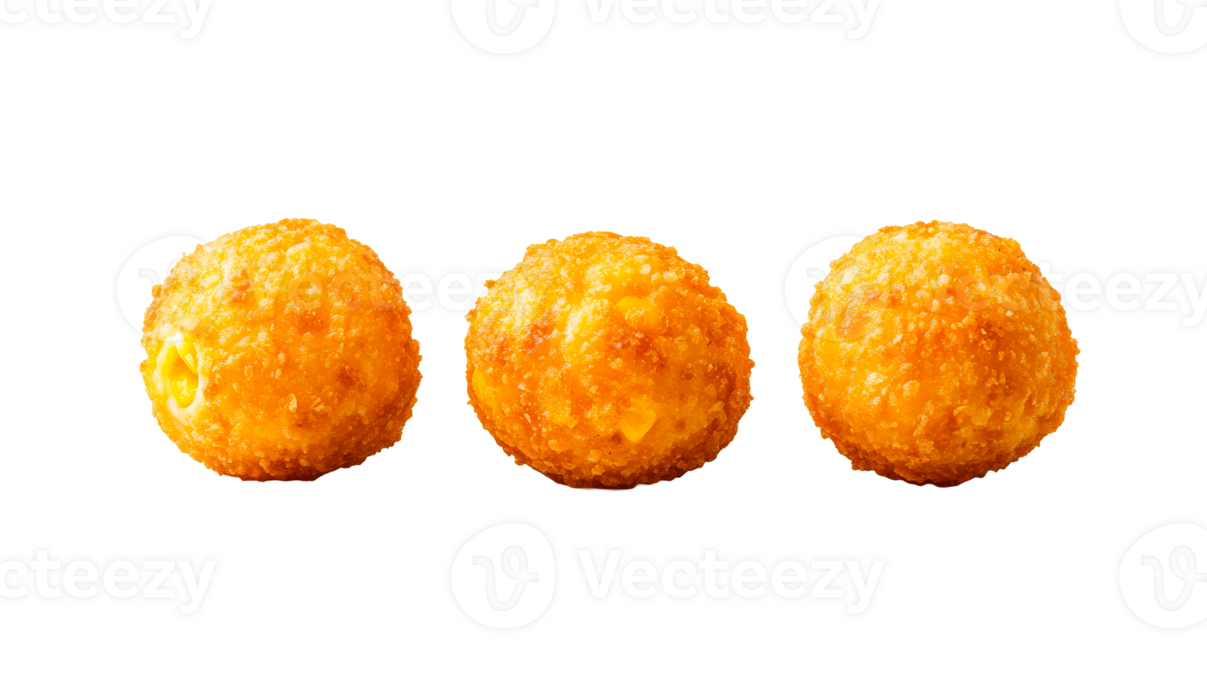 Crispy Potato Croquettes Grouping on Dark Background, cut out transparent png