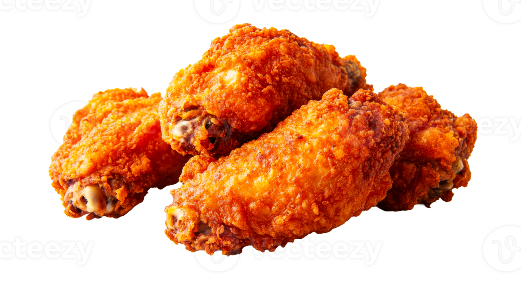 Crispy fried chicken wings, savory, flavorful, fast food, cut out transparent png