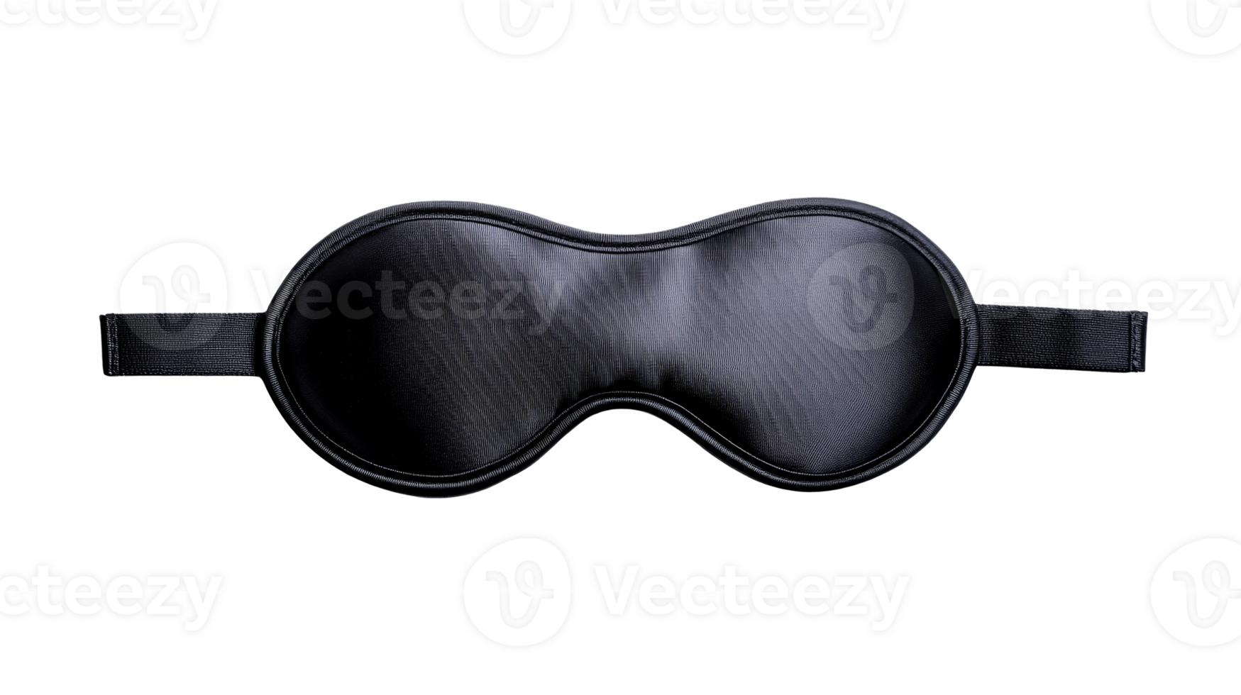Black sleeping eye mask with band for sleeping, cut out transparent png