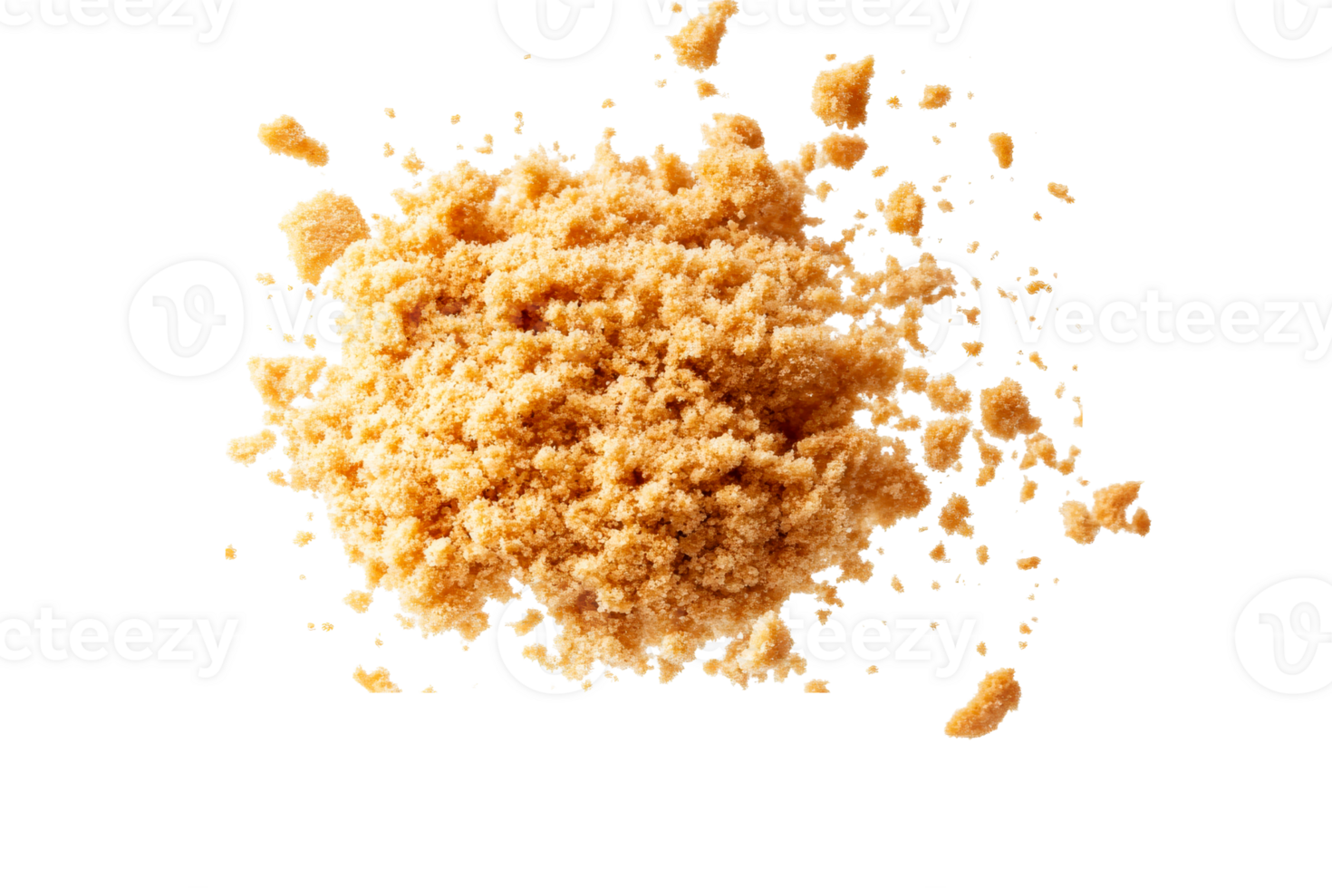Pile of brown sugar for baking or cooking, cut out transparent png