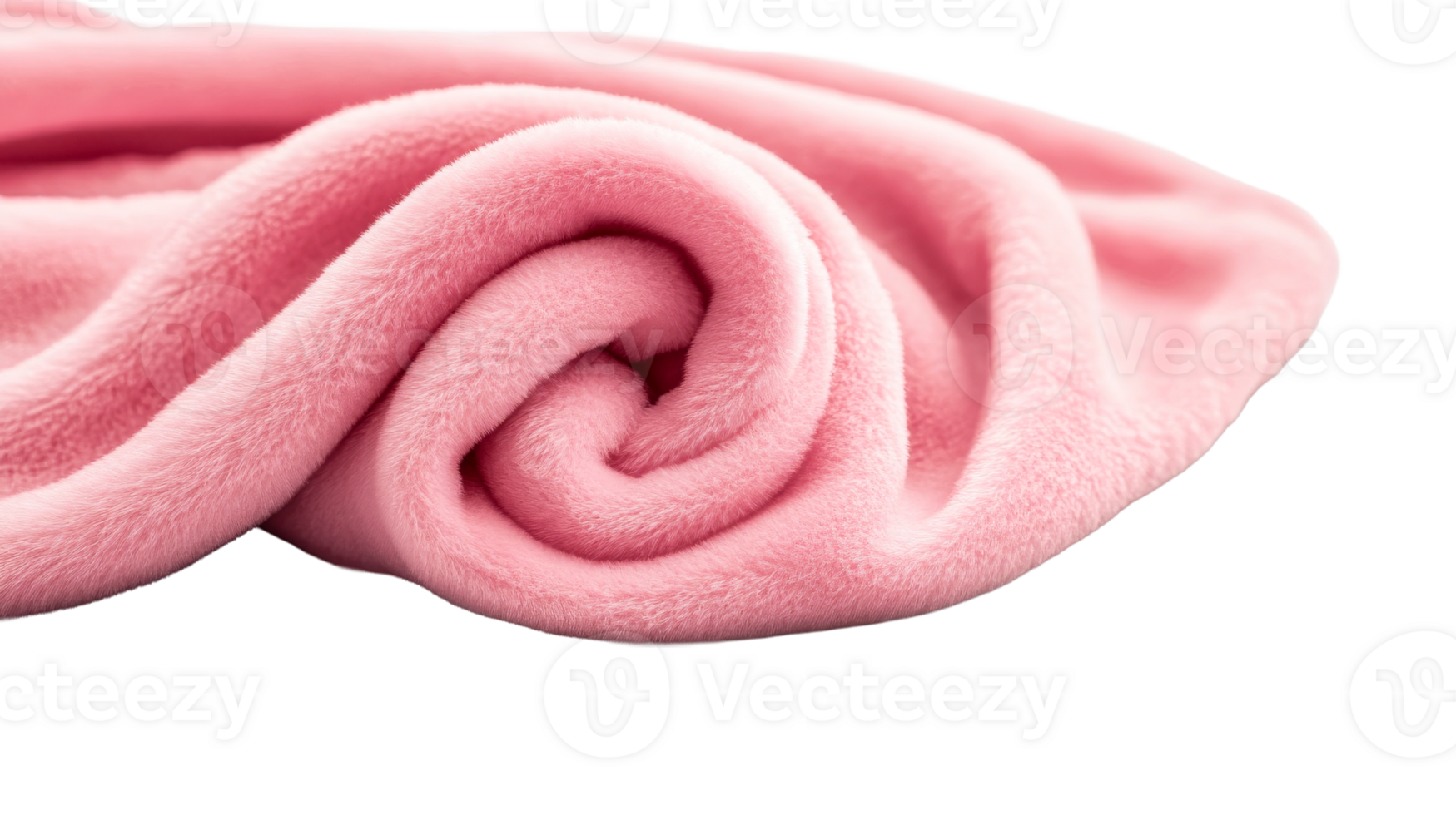 Furry Pink Blanket Swirl, Soft and Cozy Texture, cut out transparent png