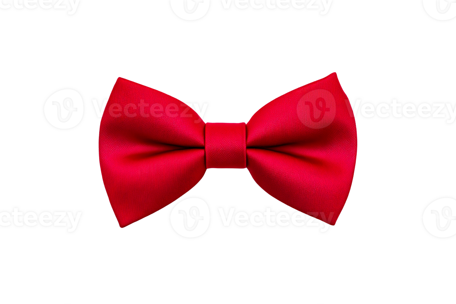 Elegant red bow tie on black backdrop, cut out transparent png