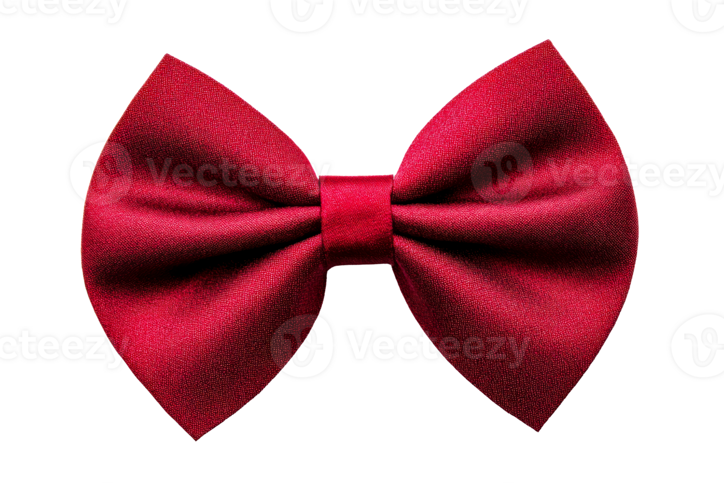 Red silk formal bow tie for suit, dinner jacket, tux, cut out transparent png