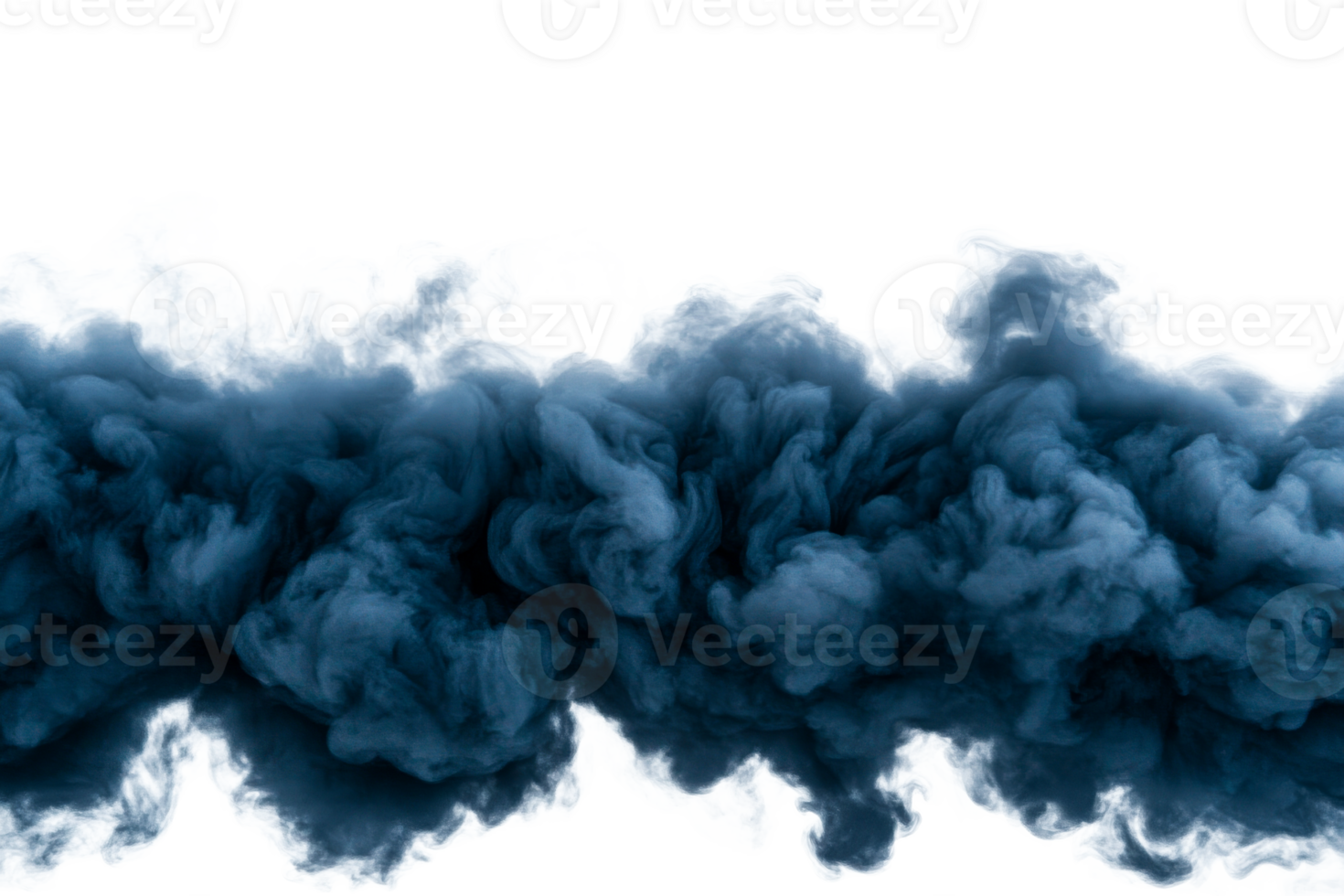 Swirling blue fog, ethereal smoke texture, dark cloudscape abstract, cut out transparent png