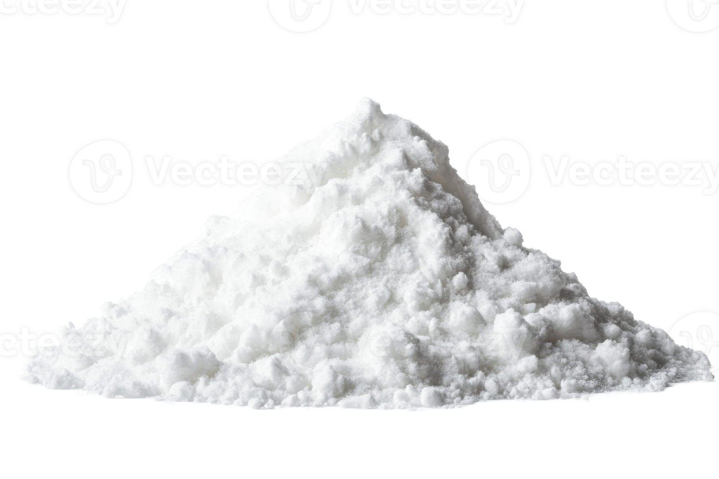 Heap of White Powder on Black Background - High Detail, Cut Out Transparent png