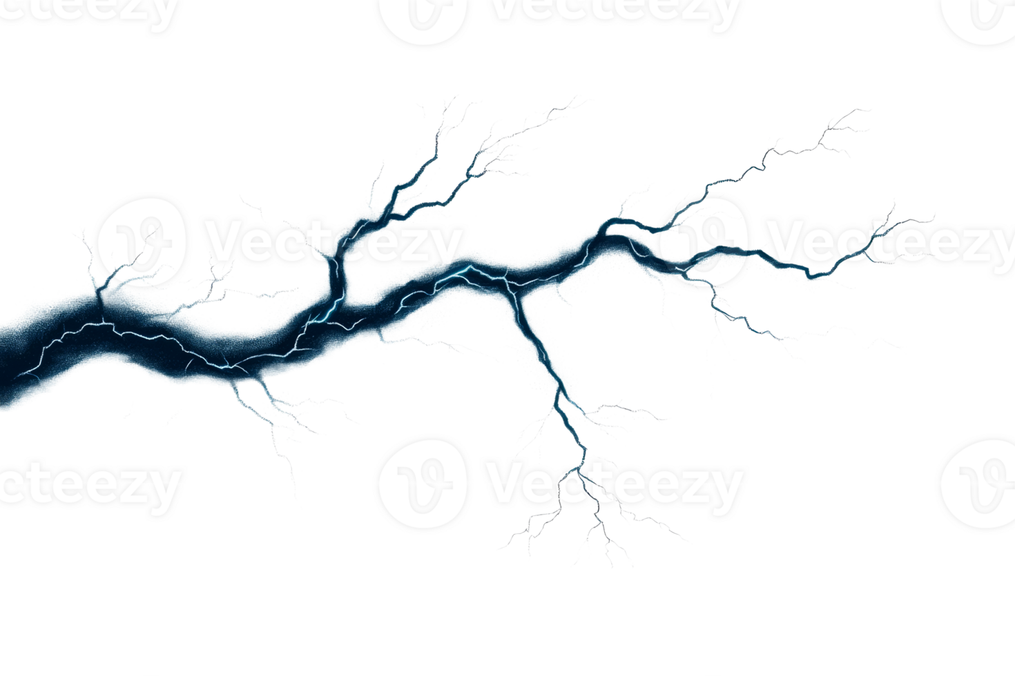 Lightning bolt illustration on transparent background png