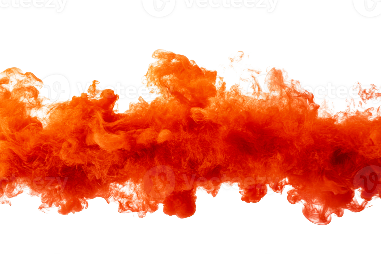 Orange ink cloud explosion effect, liquid motion concept, abstract element, cut out transparent png