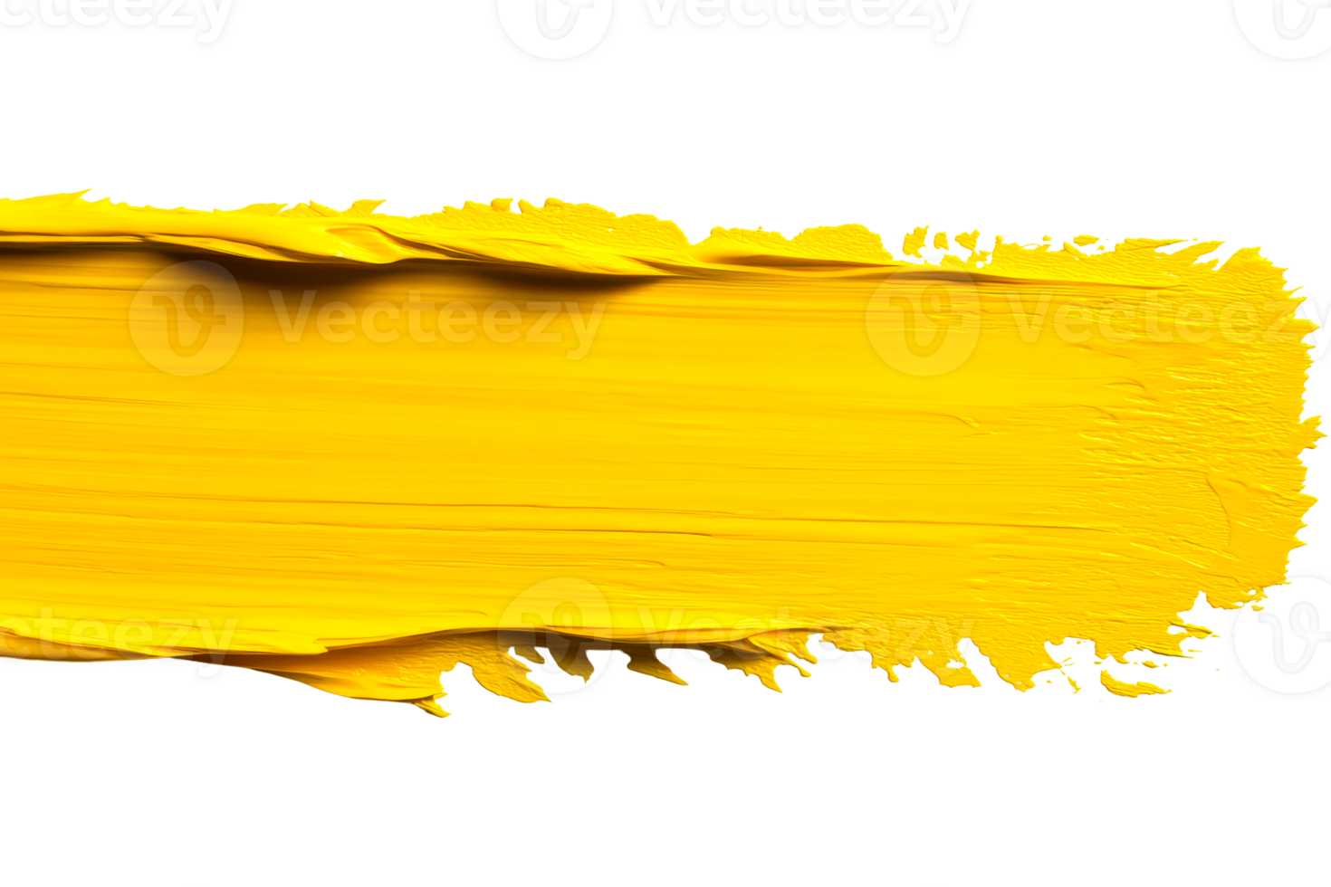Yellow paint stroke, smooth surface, textured edges, abstract design, cut out transparent png
