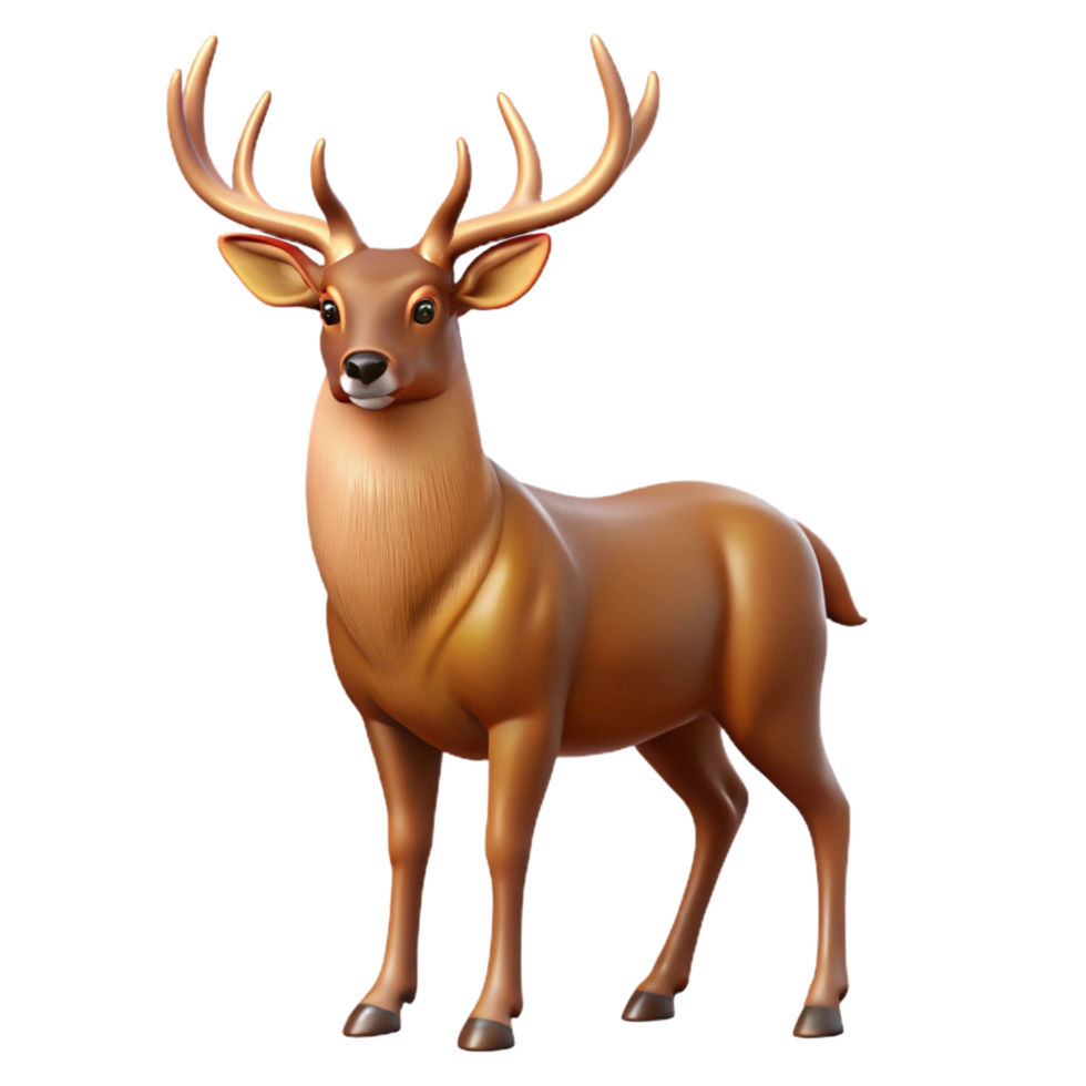 vibrant modern A majestic stag with large antlers, autumnal forest setting, warm and inviting high quality png