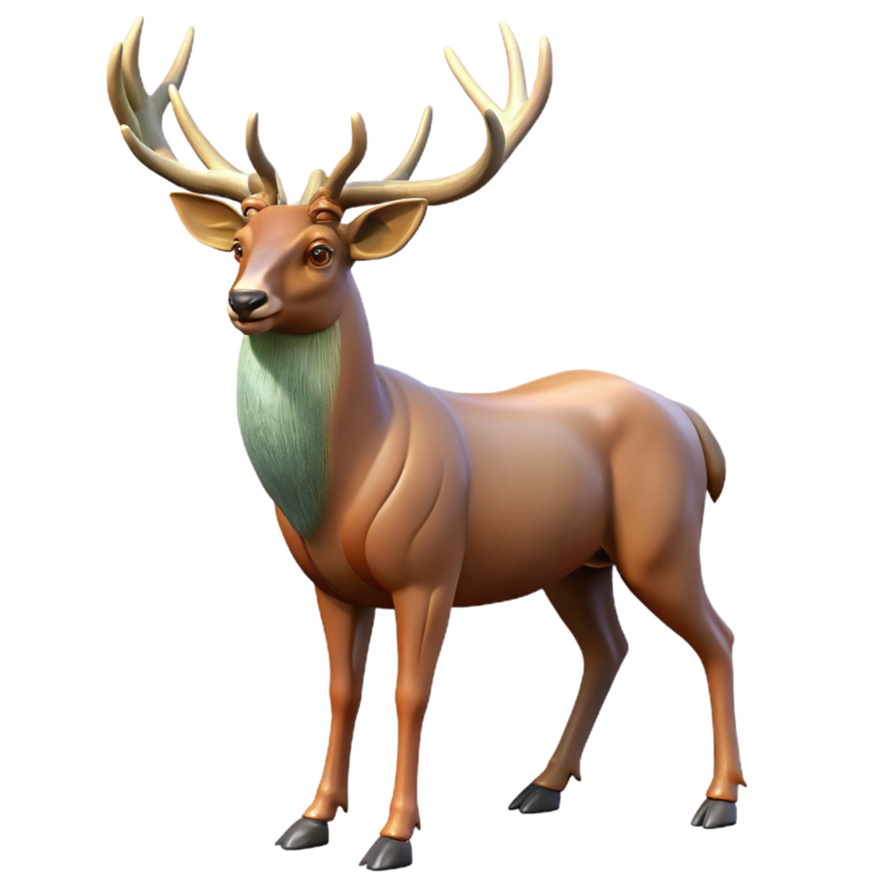 impressive artistic A majestic stag with large antlers, autumnal forest setting, warm and inviting genuine png