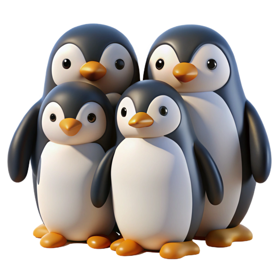stunning classic A group of penguins huddled together for warmth, Antarctic landscape, cold and icy authentic png