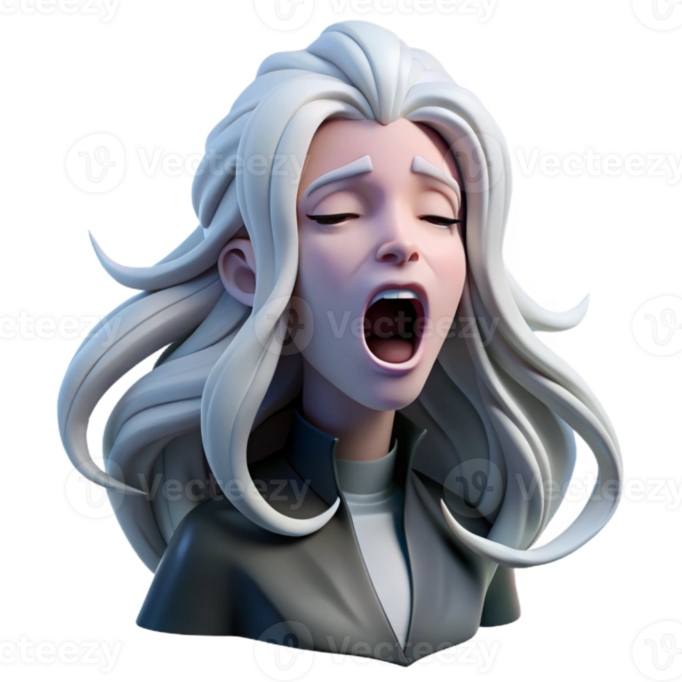 vibrant traditional A benevolent Banshee with flowing white hair, wailing a mournful song in a misty graveyard, moonlight, Gothic art style original png