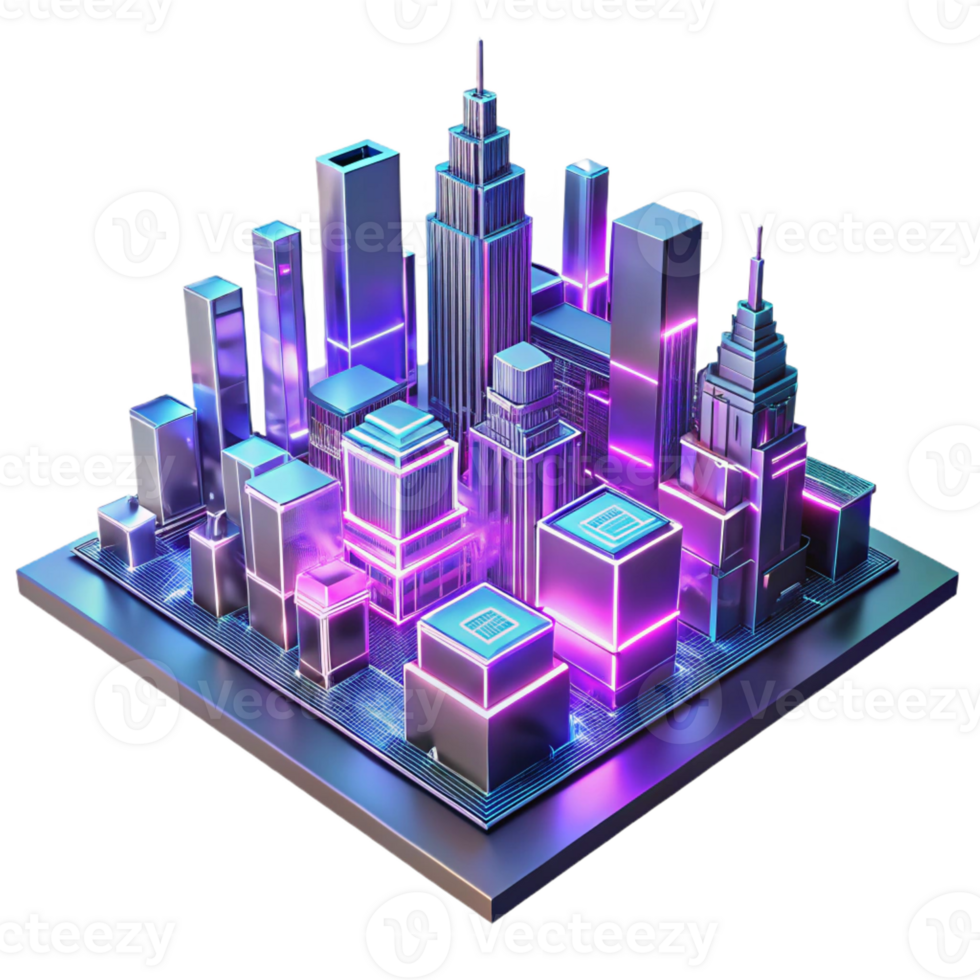 serene rustic A futuristic cityscape built on interconnected circuit boards, neon lights reflecting on polished metal surfaces, synthwave style original png