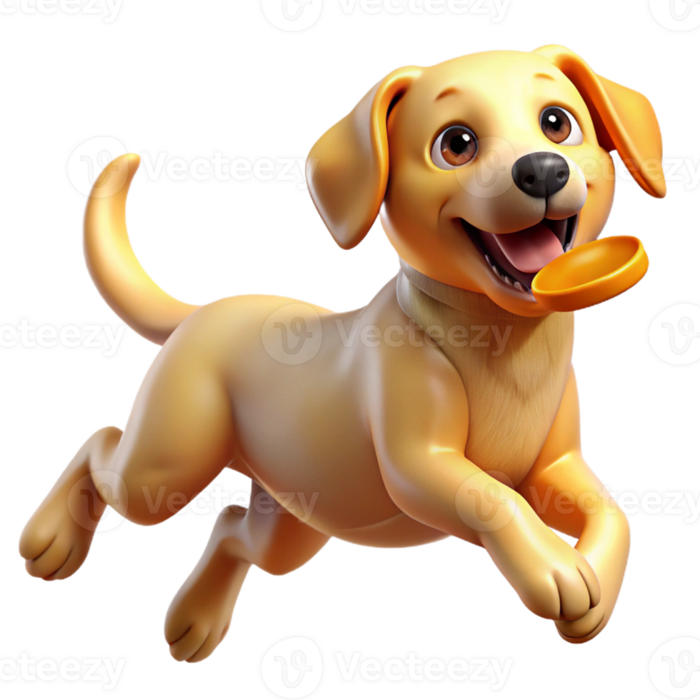 extraordinary rustic A playful golden retriever puppy leaping through the air, catching a frisbee, golden hour lighting, whimsical style, premium png