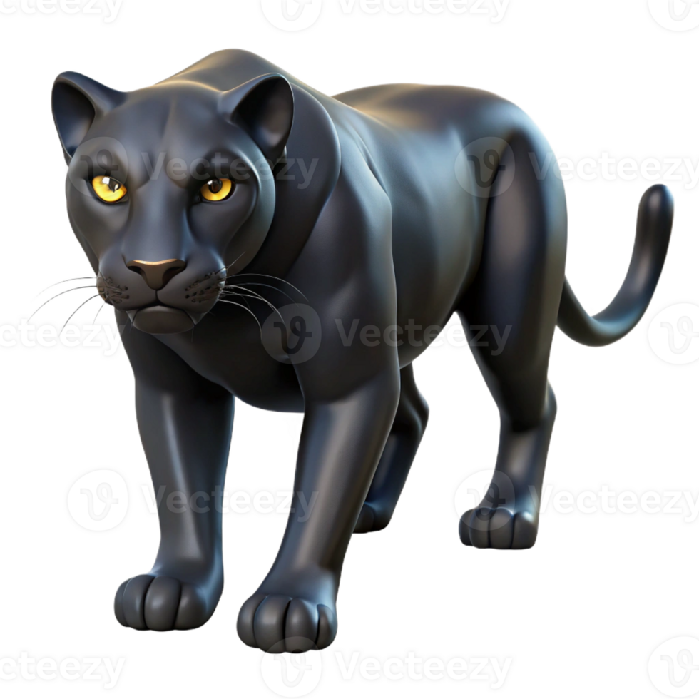 impressive creative A sleek black panther prowling through the darkness, low-key lighting, dramatic style, detailed png