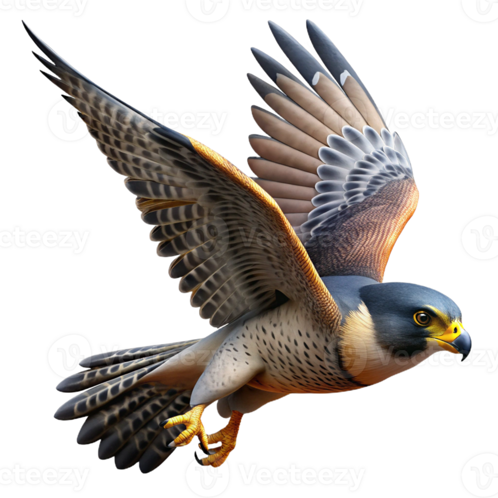 dramatic abstract A soaring falcon diving towards its prey, aerial view, dramatic lighting, dynamic style, authentic png