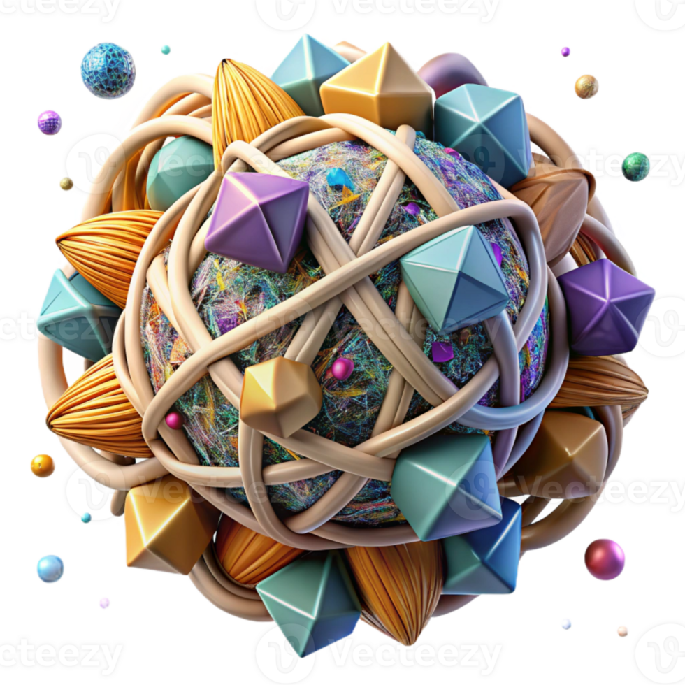 extraordinary minimalist Tangled Thread Abstract Cutout Chaotic Pattern detailed png