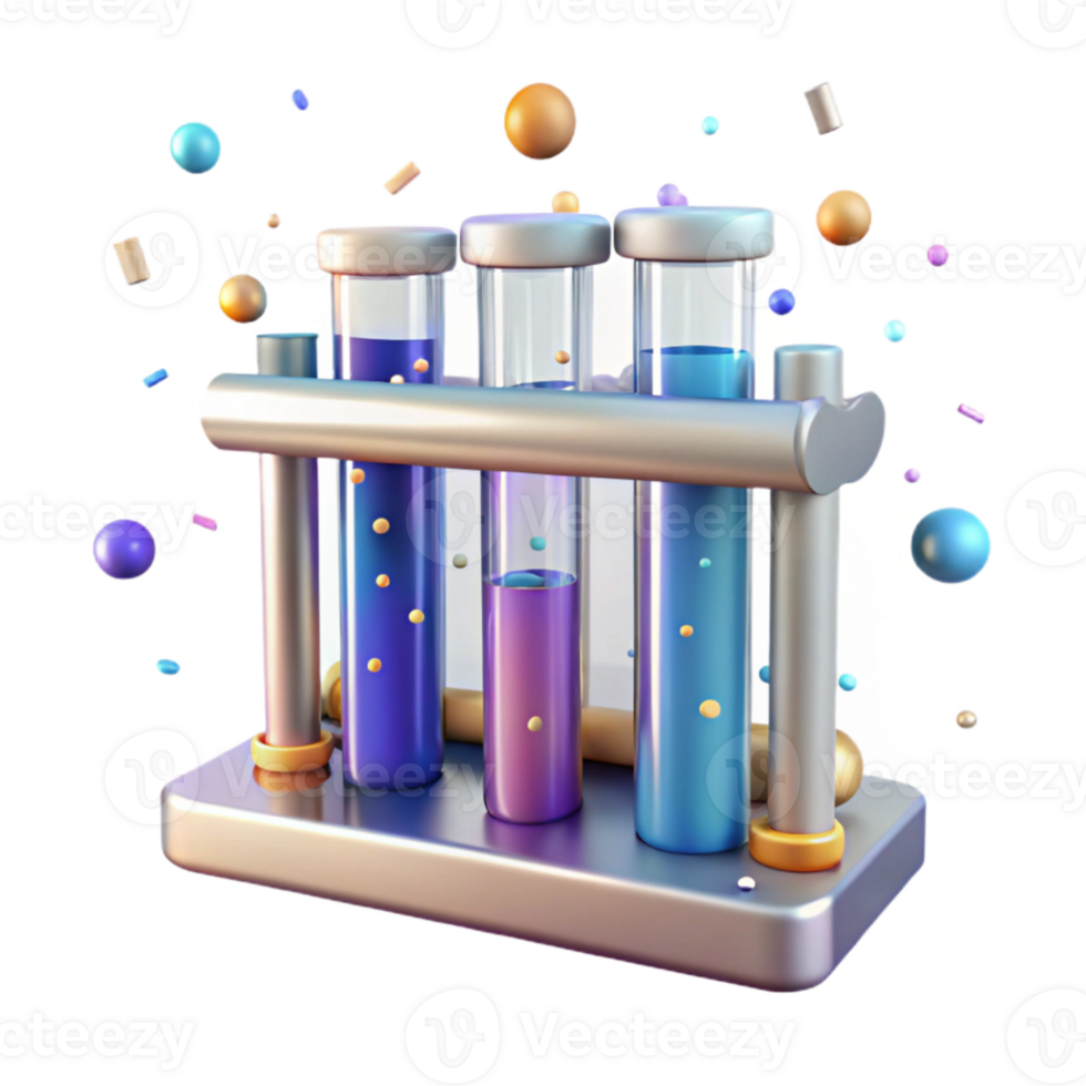 beautiful traditional Test Tube Rack with Test Tubes Transparent Background professional png
