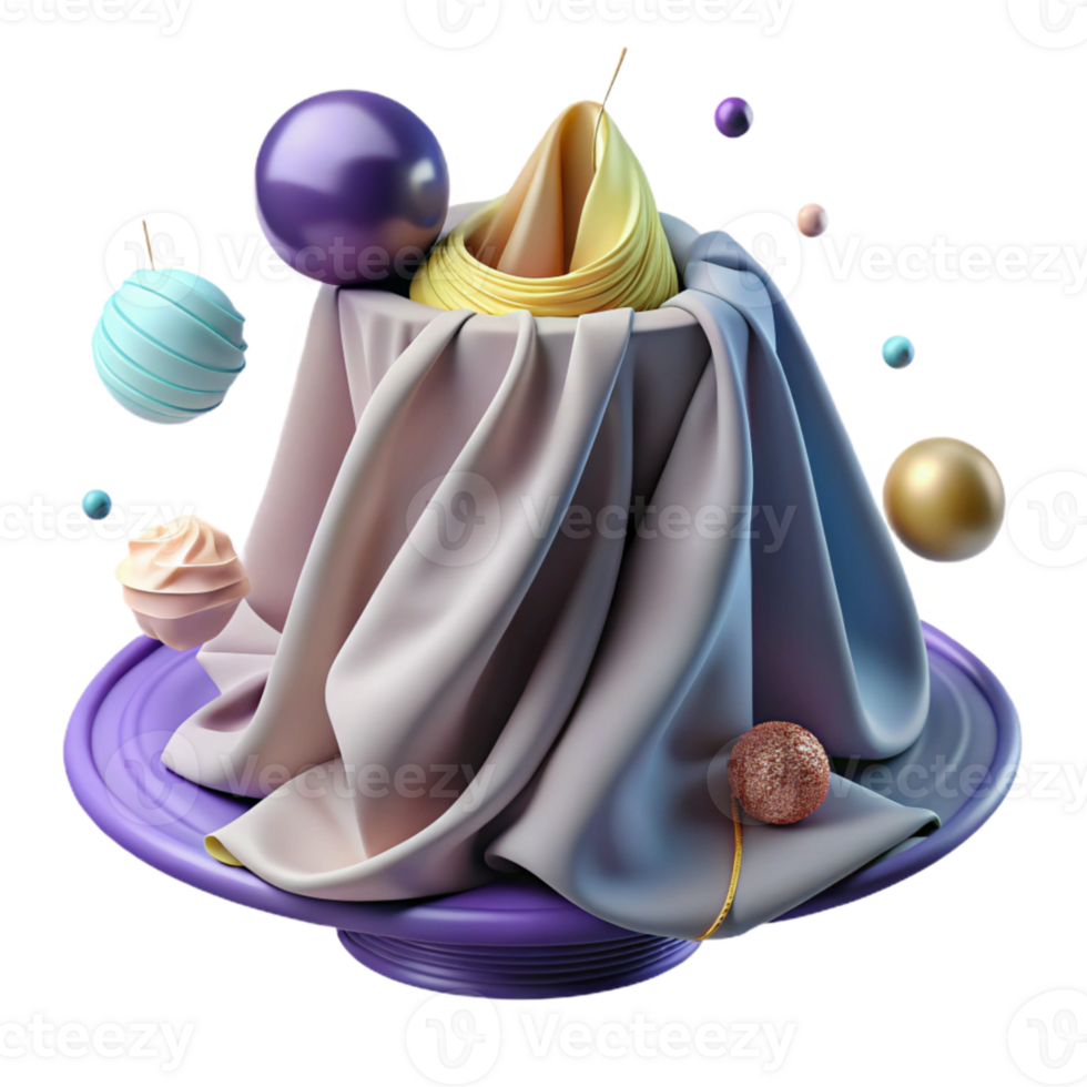 wonderful rustic Thread Draped Over a Surface Isolated Soft Drapery genuine png