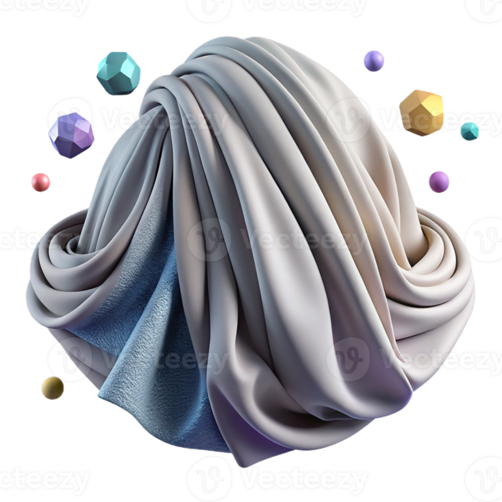 serene minimalist Thread Draped Over a Surface Isolated Soft Drapery genuine png