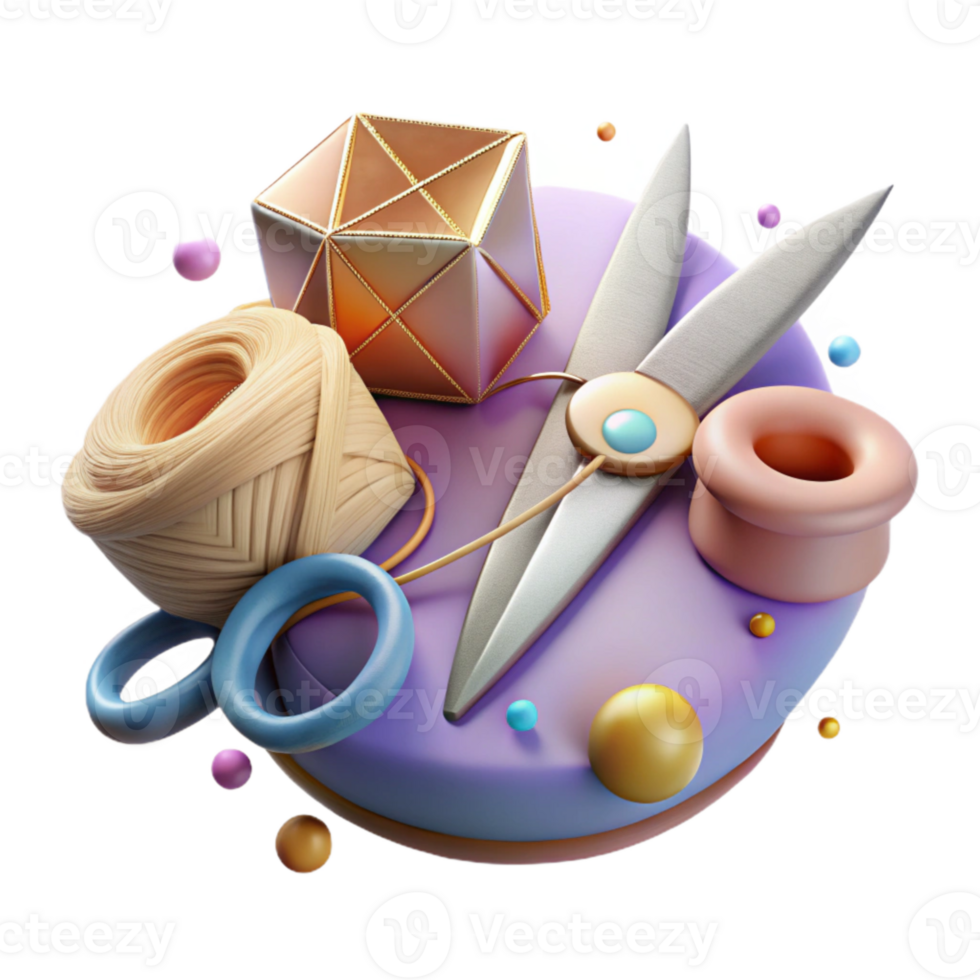 magnificent artistic Thread Snips and Thread Isolated Closeup png