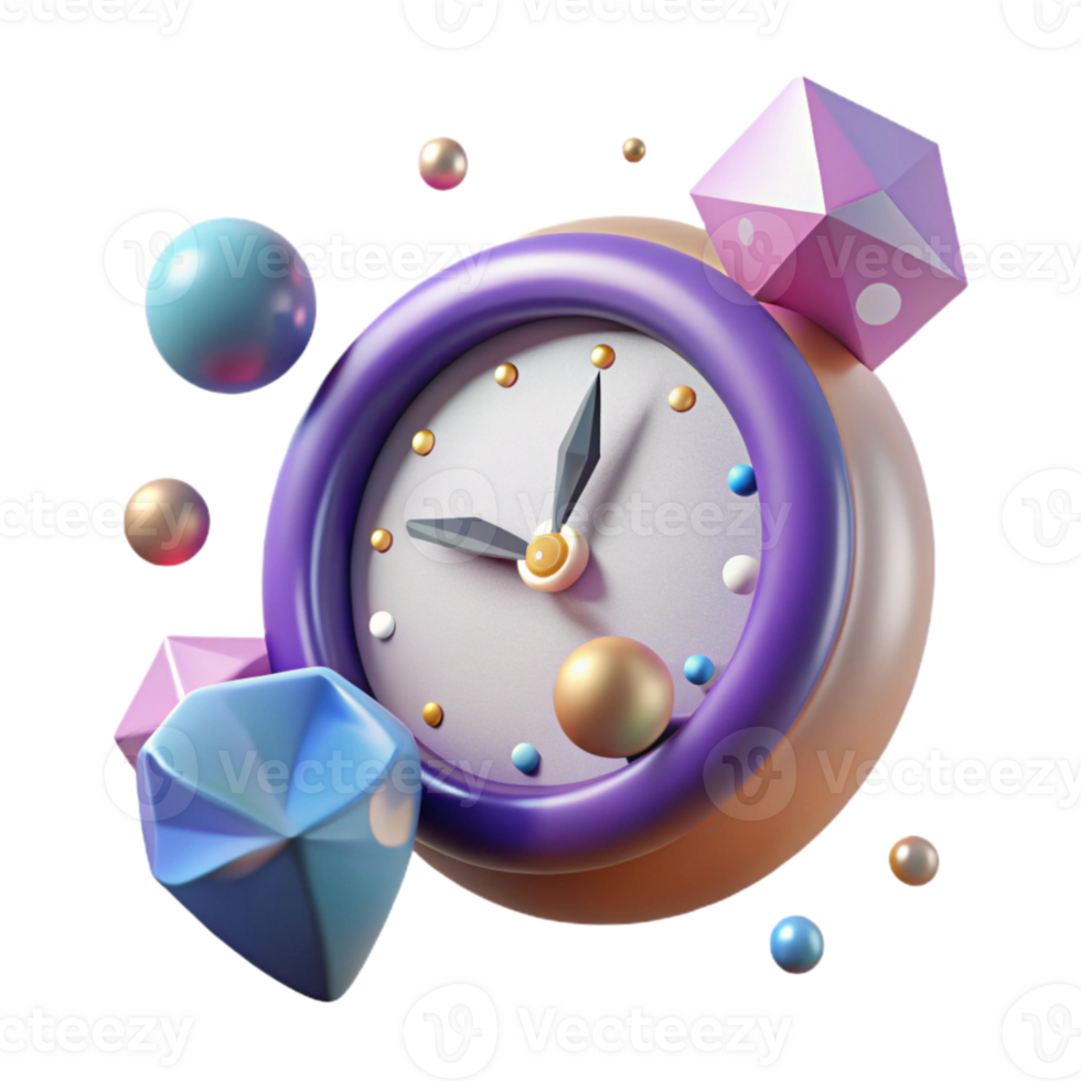 vibrant contemporary Time Dilation Cutout with Clock Discrepancy authentic png