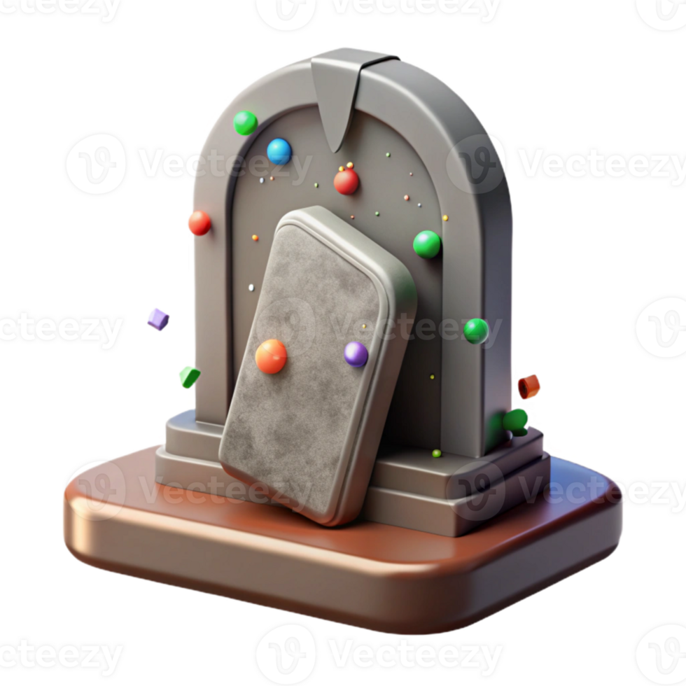wonderful artistic Tombstone Cutout with Weathered Texture exclusive png
