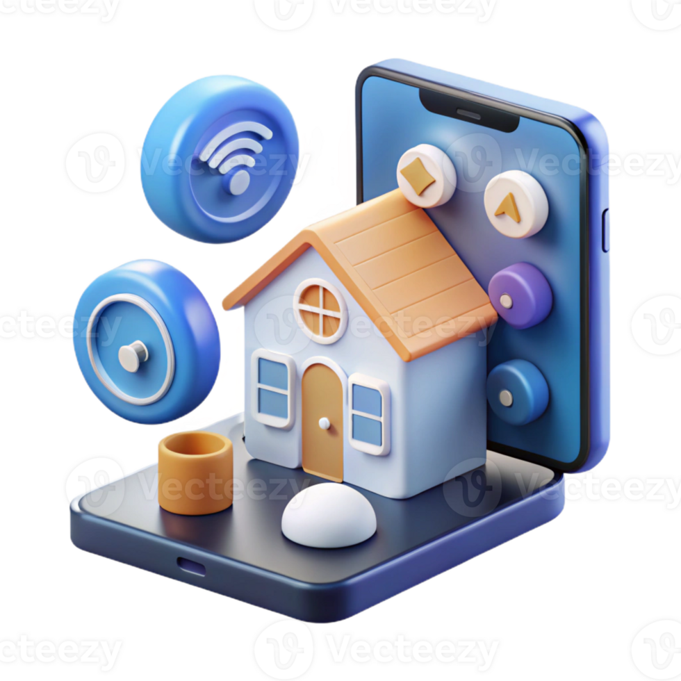 dramatic artistic A smart home interface controlling various devices, minimalist design, user interface design style detailed png